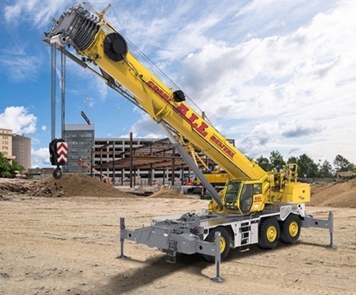 ALL yellow Grove rough terrain crane