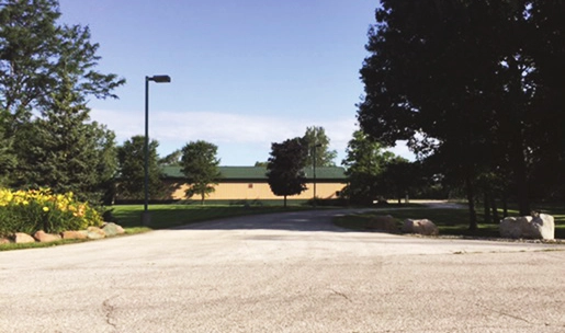 Image of a driveway and building