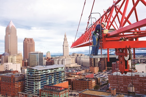 IMG_9927 Crane and Cleveland skyline