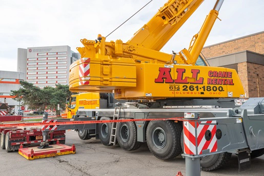 Large yellow crane