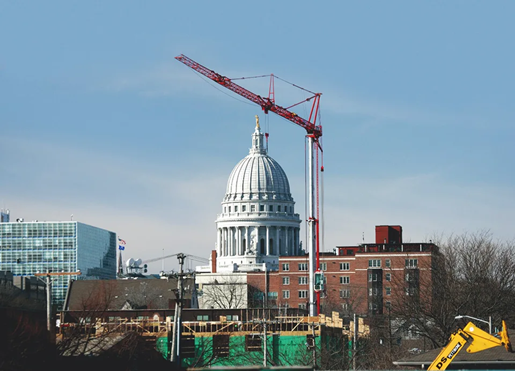 Crane working on capitol building