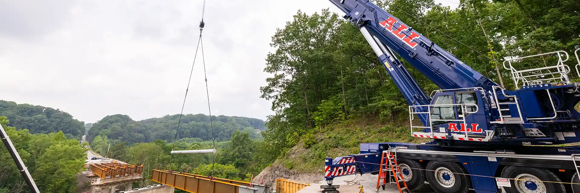 All Terrain Crane rental bridge job All Terrain Crane rental bridge job
