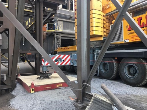 90 Installing a 160,000-lb. electrical transformer at a steel mill