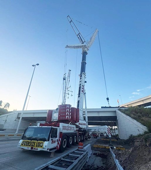 Liebherr AT working on a Florida Bridge