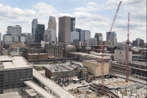 Tower cranes in Minneapolis