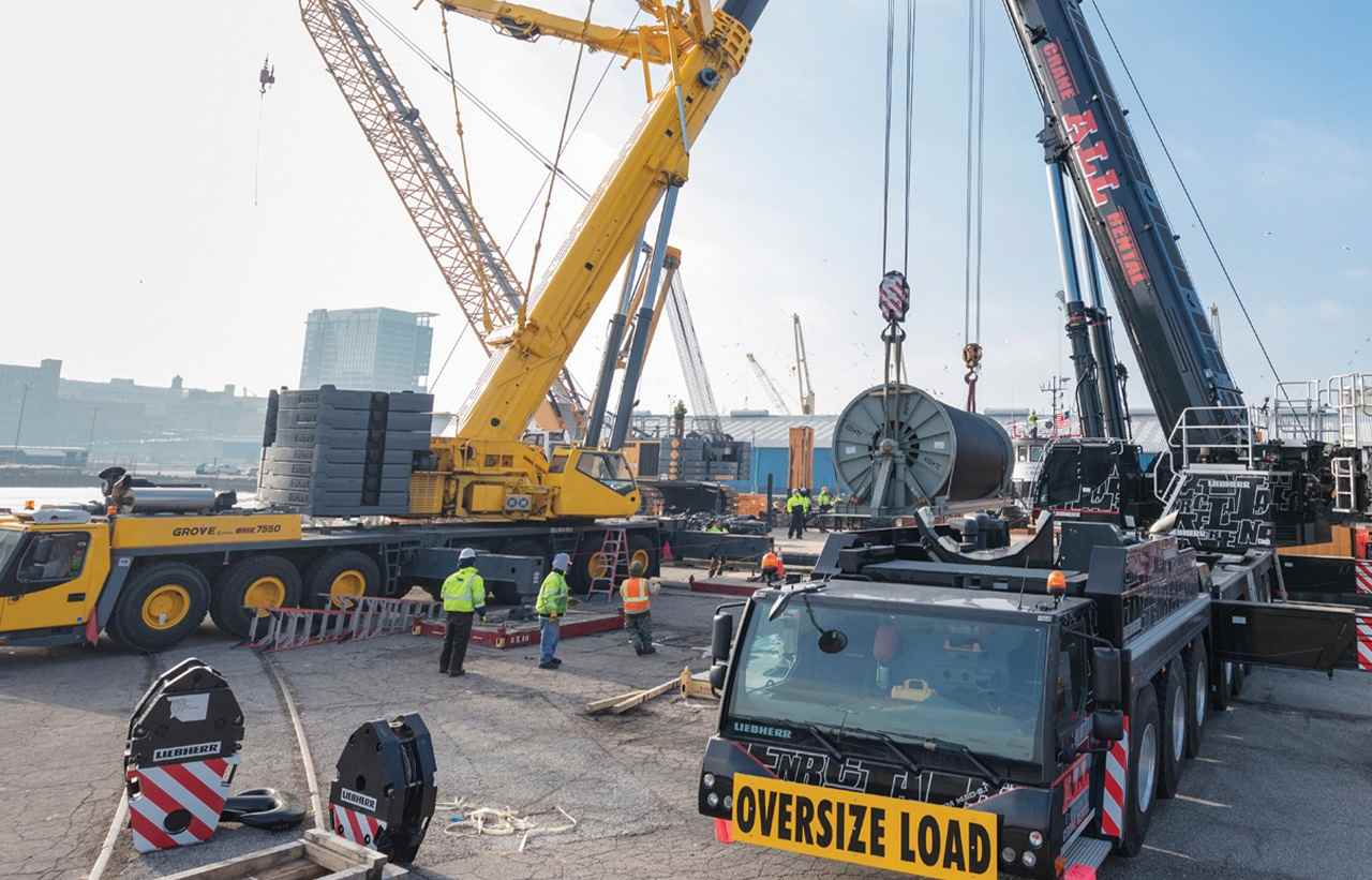 two all terrain cranes